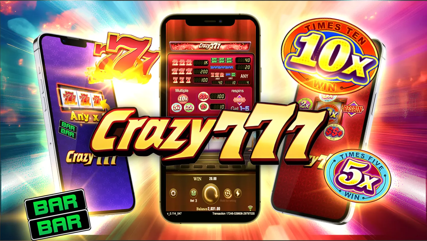 Casino Plus - Rate up your Real Money wins at the Crazy 777 game!