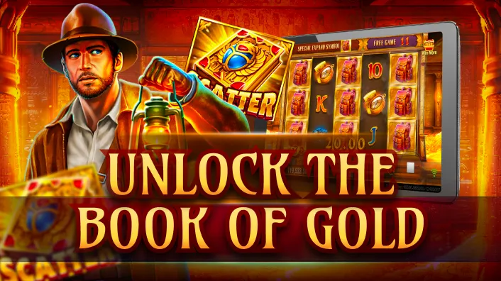 Casino Plus - Read the Passage to win with Book of Gold at Casino Plus!